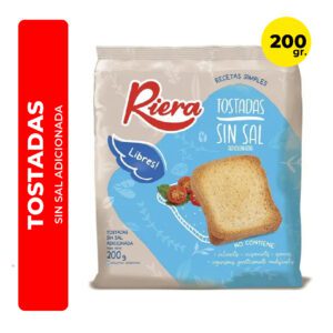 TOSTADAS SIN SAL ADICIONAL RIERA 200G