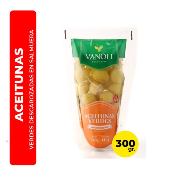 ACEITUNAS VERDES DESCAROZADAS VANOLI 300G