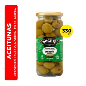 ACEITUNAS VERDES RELLENAS CON MORRÓN NUCETE 330G