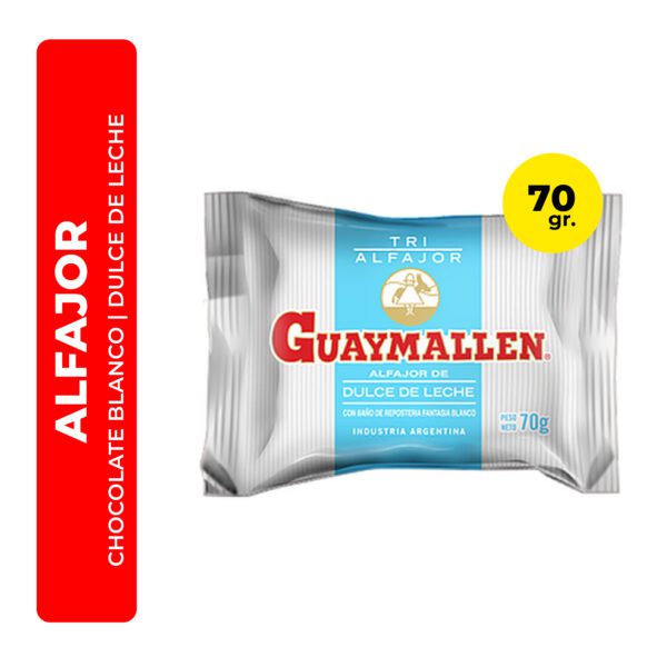 ALFAJOR GUAYMALLEN TRIPLE BLANCO 70G