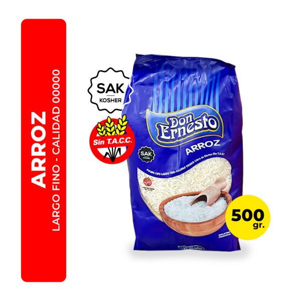 ARROZ LARGO FINO 00000 DON ERNESTO 500G