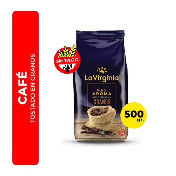 CAFÉ EN GRANOS PURO AROMA LA VIRGINIA 500G