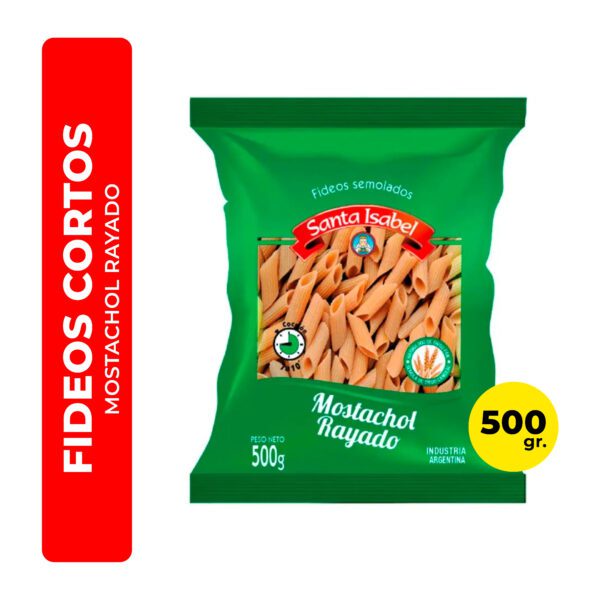FIDEOS MOSTACHOL RAYADO SANTA ISABEL 500G