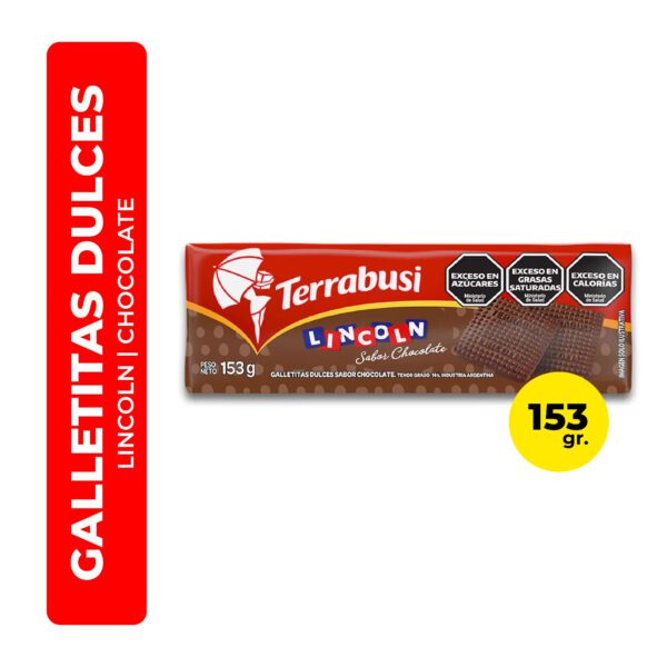 GALLETITAS TERRABUSI LINCOLN CHOCOLATE 153G