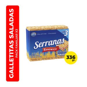 GALLETITAS SERRANAS SANDWICH 3X112G