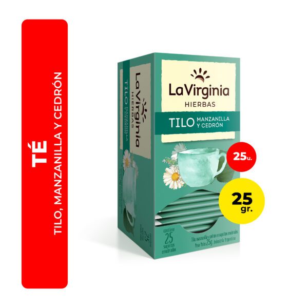 TÉ DE TILO, MANZANILLA Y CEDRÓN LA VIRGINIA 25U