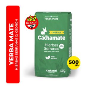 YERBA MATE CACHAMATE HIERBAS SERRANAS CON CEDRÓN 500G