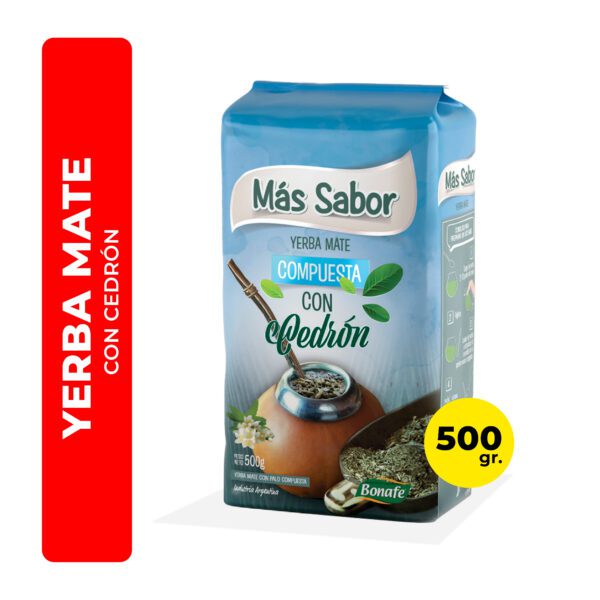 YERBA MATE MÁS SABOR CEDRÓN 500G