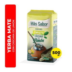 YERBA MATE MÁS SABOR LIMÓN 500G