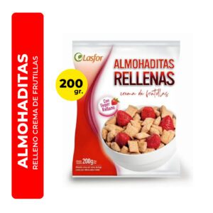 ALMOHADITAS RELLENO CREMA DE FRUTILLAS LASFOR 200G