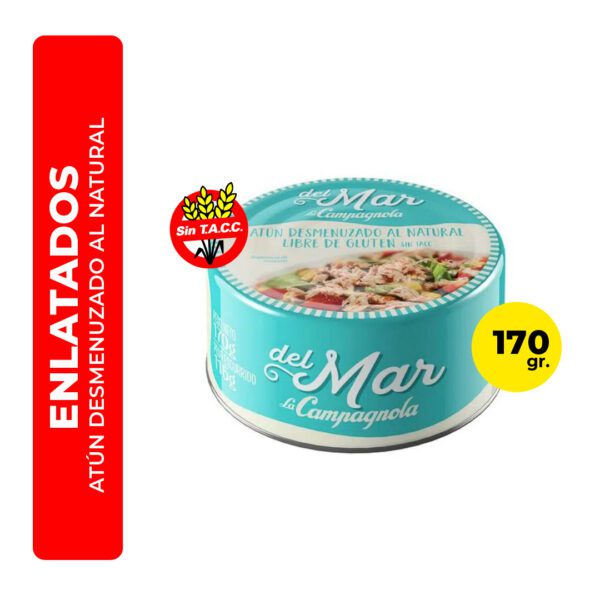 ATÚN DESMENUZADO AL NATURAL DEL MAR 170G