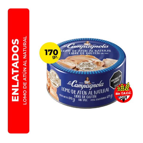 LOMO DE ATÚN AL NATURAL LA CAMPAGNOLA 170G