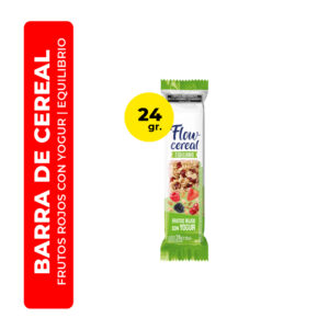 BARRA DE CEREAL FLOW CEREAL FRUTOS ROJOS CON YOGUR EQUILIBRIO 24G