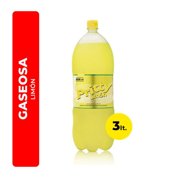 GASEOSA PRITTY LIMÓN 3L