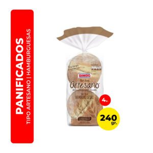 PAN PARA HAMBURGUESA BIMBO ARTESANO 4U