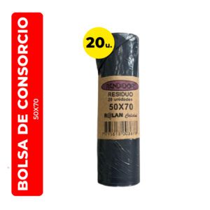 BOLSA DE CONSORCIO/RESIDUOS RENDIDOR 50X70 20U