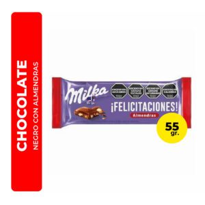 CHOCOLATE NEGRO CON ALMENDRAS MILKA 55G