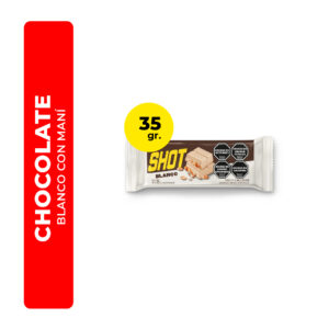 CHOCOLATE BLANCO CON MANÍ SHOT 35G