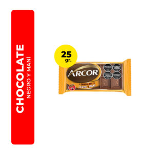 CHOCOLATE NEGRO Y MANÍ ARCOR 25G