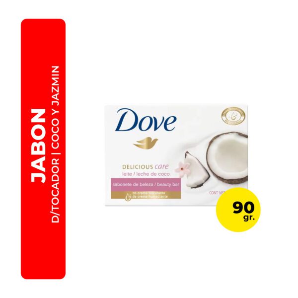 JABÓN DE TOCADOR DOVE COCO Y JAZMIN 90G
