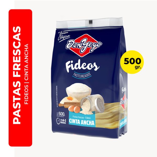 FIDEOS CINTA ANCHA DON YEYO 500G