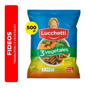 FIDEOS TIRABUZÓN 3 VEGETALES LUCCHETTI 500G