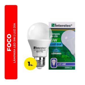 FOCO LÁMPARA LED 5W LUZ DÍA INTERELEC