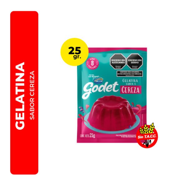 GELATINA SABOR CEREZA GODET 25G