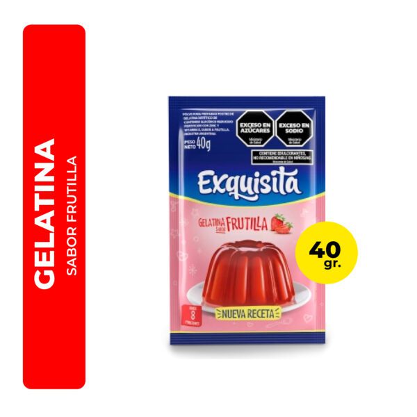 GELATINA SABOR FRUTILLA EXQUISITA 40G