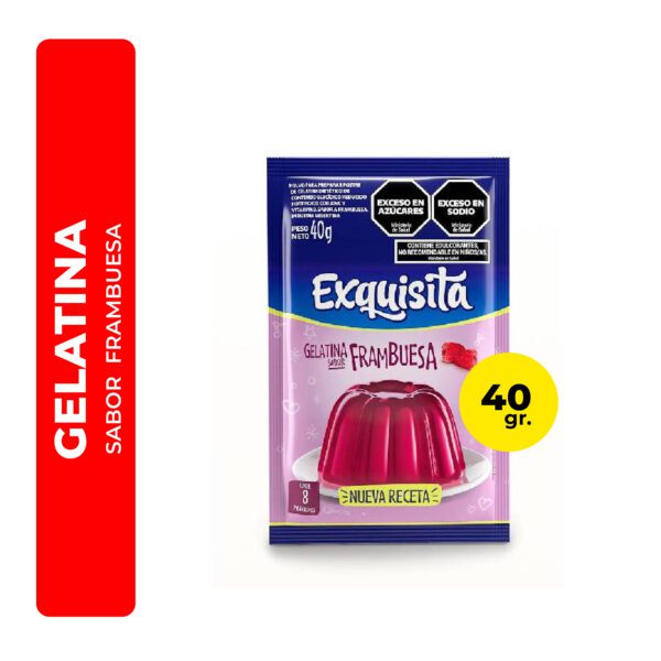 GELATINA SABOR FRAMBUESA EXQUISITA 40G