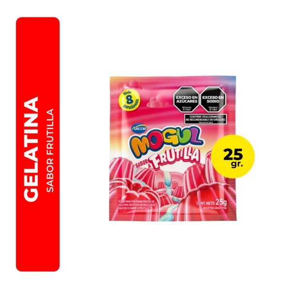 GELATINA SABOR FRUTILLA MOGUL 25G