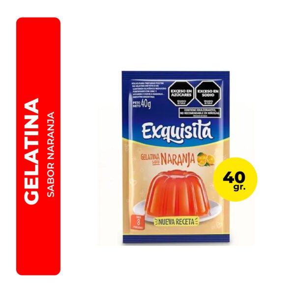 GELATINA SABOR NARANJA EXQUISITA 40G