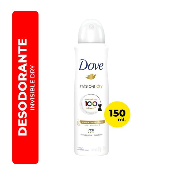 DESODORANTE ANTITRANSPIRANTE DOVE INVISIBLE DRY  150ML