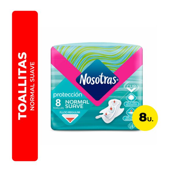 TOALLAS FEMENINAS NOSOTRAS NORMAL CLÁSICA SUAVE 8U