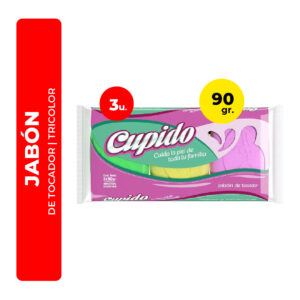 JABÓN DE TOCADOR CUPIDO TRICOLOR 3U