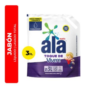 JABÓN LÍQUIDO ALA LAVADO TOTAL CON UN TOQUE DE VIVERE 3L