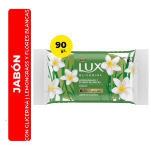 JABÓN LUX CON GLICERINA LEMONGRASS Y FLORES BLANCAS 90G