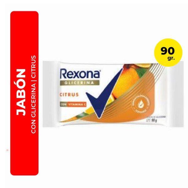 JABÓN REXONA CON GLICERINA CITRUS 90G