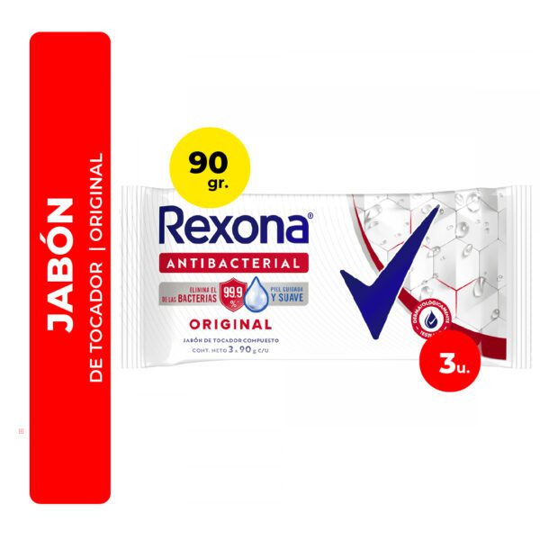 JABÓN DE TOCADOR REXONA ANTIBACTERIAL ORIGINAL 3U