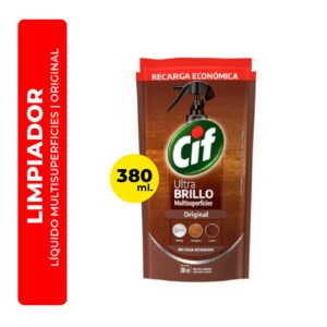 LIMPIADOR LÍQUIDO MULTISUPERFICIES CIF ULTRA BRILLO ORIGINAL 380ML