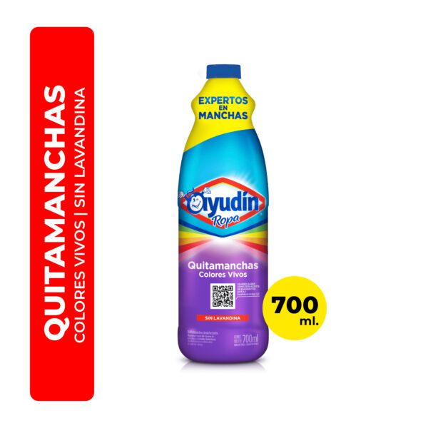 QUITAMANCHAS COLORES VIVOS SIN LAVANDINA AYUDÍN 700ML