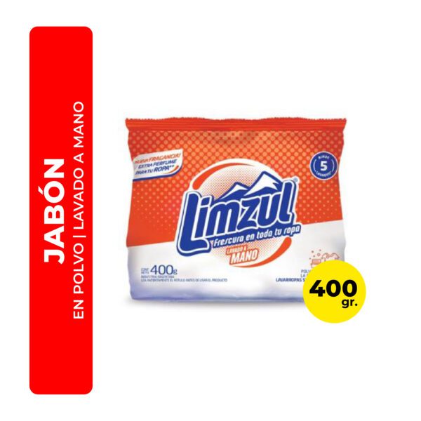 JABÓN EN POLVO LIMZUL LAVADO A MANO 400G