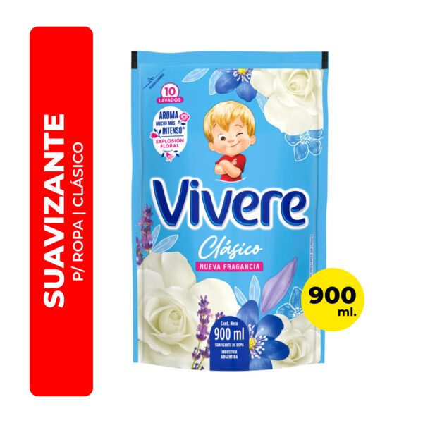 SUAVIZANTE DE ROPA VIVERE CLÁSICO 900ML