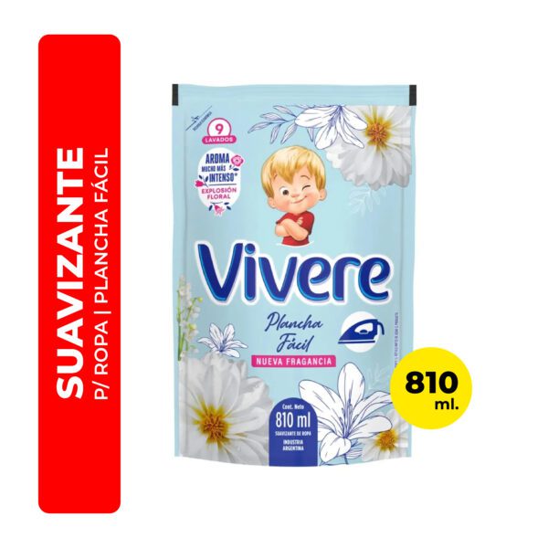 SUAVIZANTE DE ROPA VIVERE PLANCHA FACIL 810ML