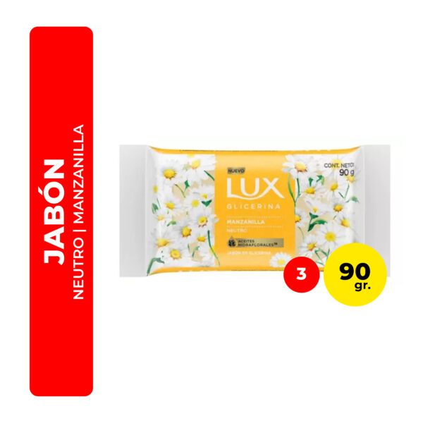 JABÓN LUX CON GLICERINA MANZANILLA  3U