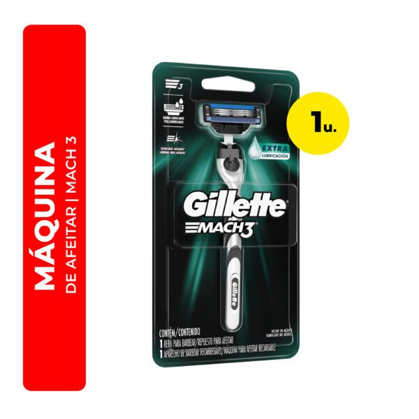 MÁQUINA PARA AFEITAR MACH 3 GILLETTE 1U
