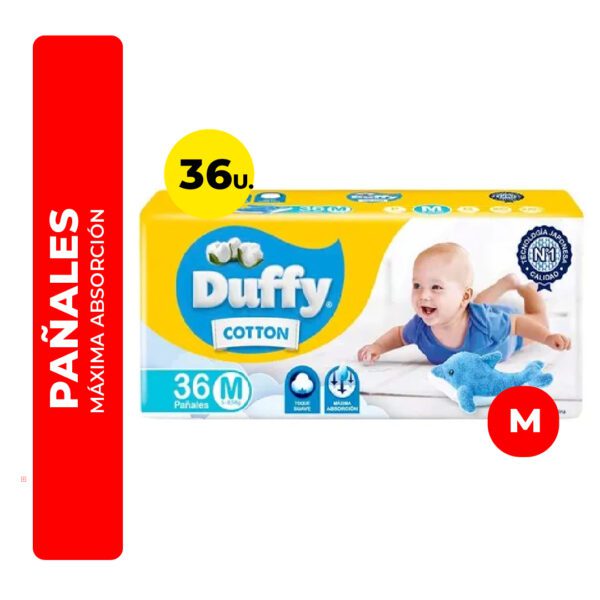 PAÑALES DUFFY COTTON M 36U