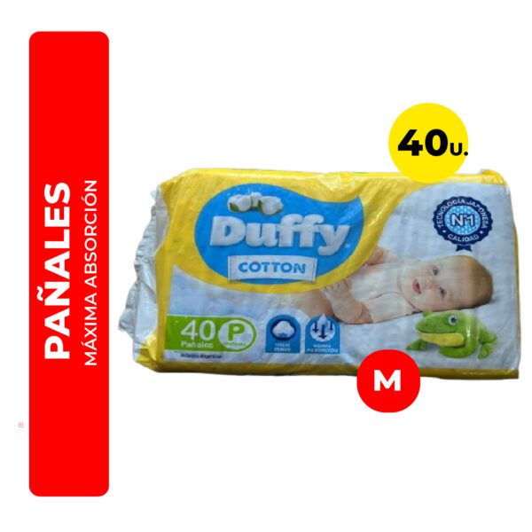 PAÑALES DUFFY COTTON M 40U