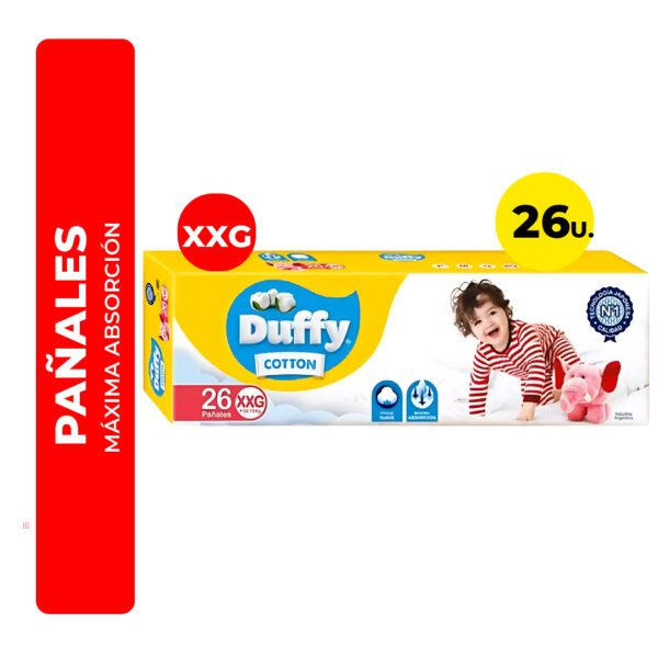 PAÑALES DUFFY COTTON XXG 26U