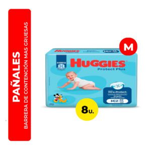 PAÑALES HUGGIES PROTECT PLUS M 8U